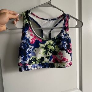 Floral sports bra
